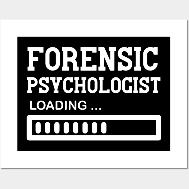 Funny Forensic Psychologist Job Lover Vintage Gift Idea Wall Art by Monster Skizveuo